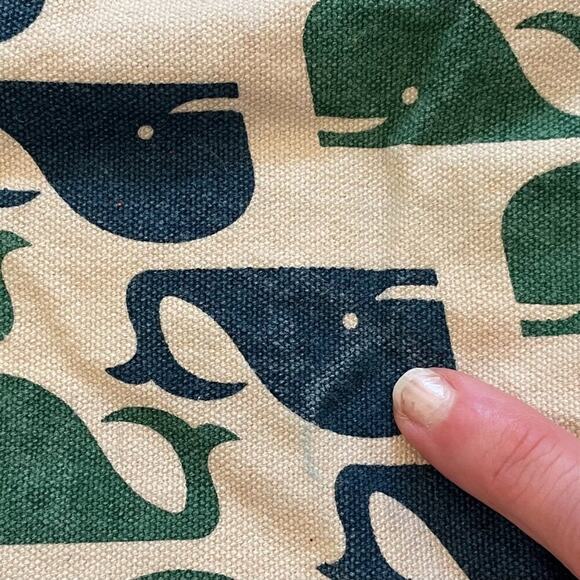 Bungalow 360 Canvas Crossbody/Shoulder/Hobo Beach Bag Blue Green Whale Print - Picture 13 of 13